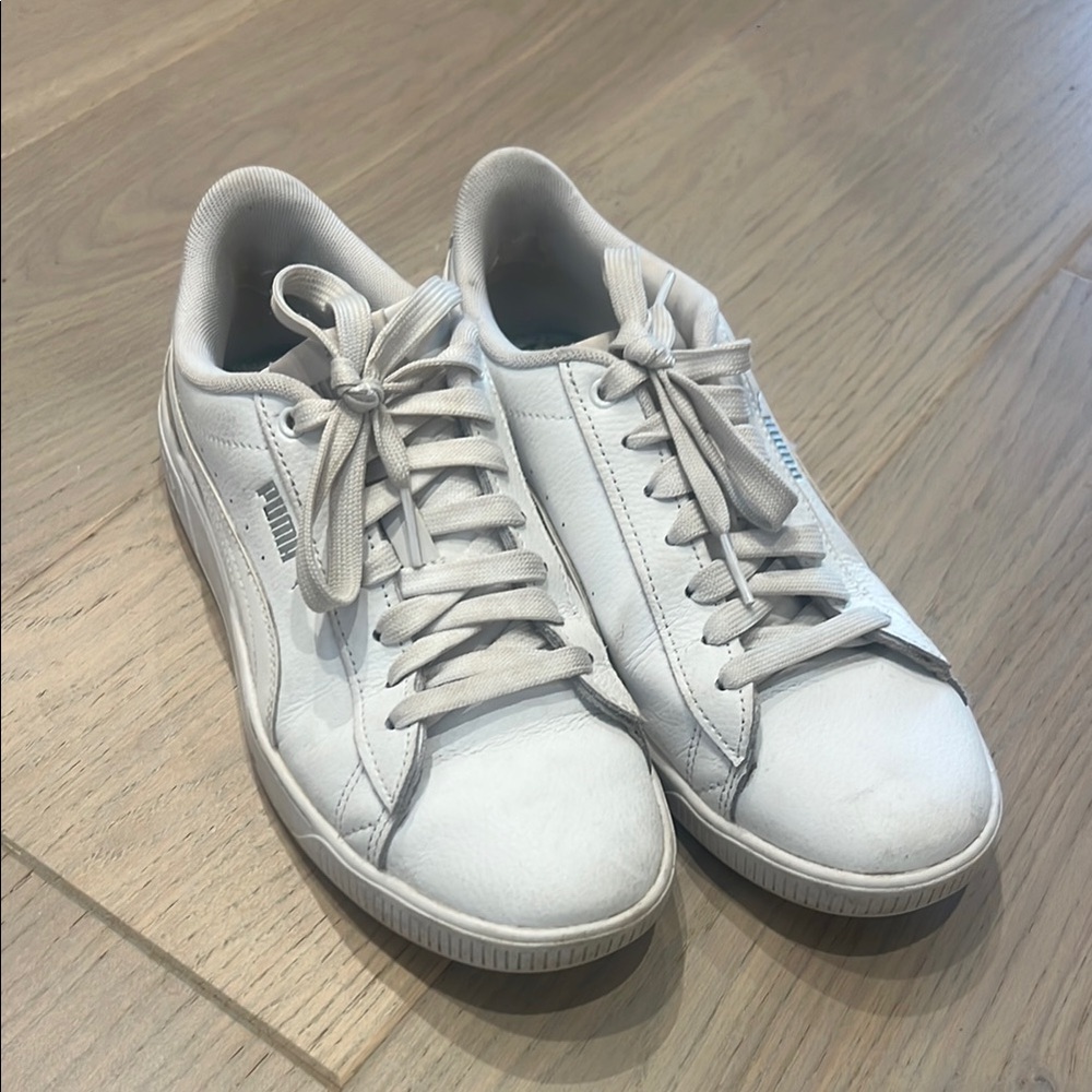Puma White Leather Sneakers